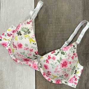 PRIMA VALENTINA Women’s Floral Print Push-Up Bra Size 36B
